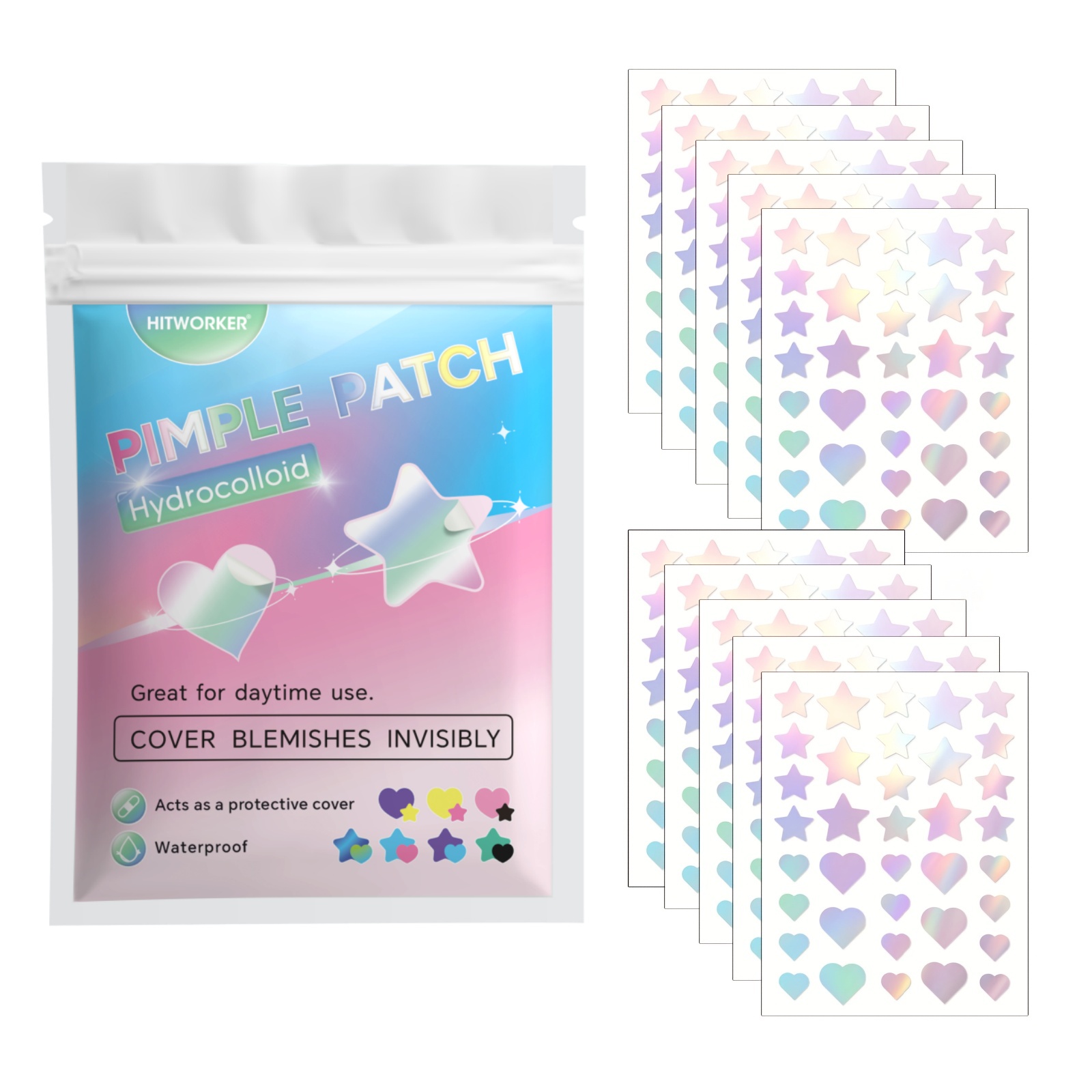 Skincare Gentle - 360 patchs colorés anti-acné – couvrance