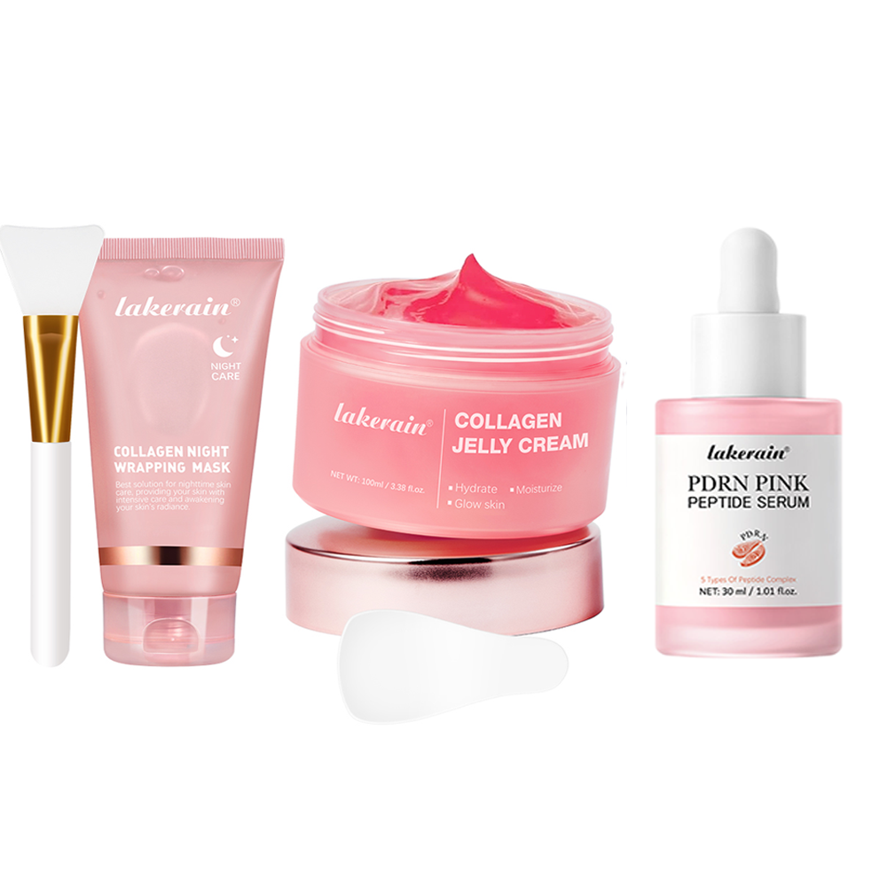 Peptide Neck Cream - 4 pièces/ensemble collagène gelée crème Peel-Off