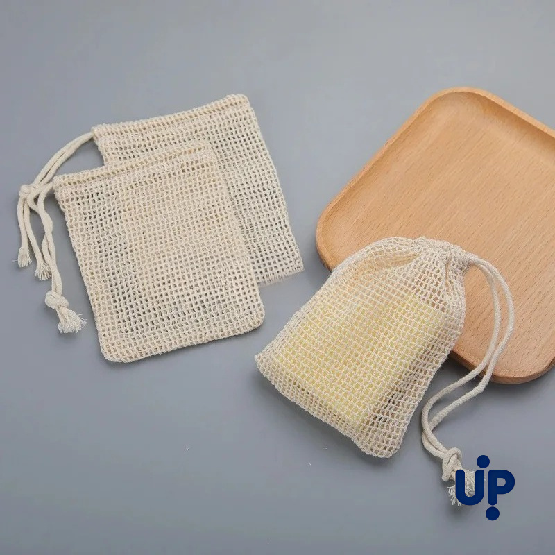 Skincare D'Alba - Sac à savon en coton naturel
