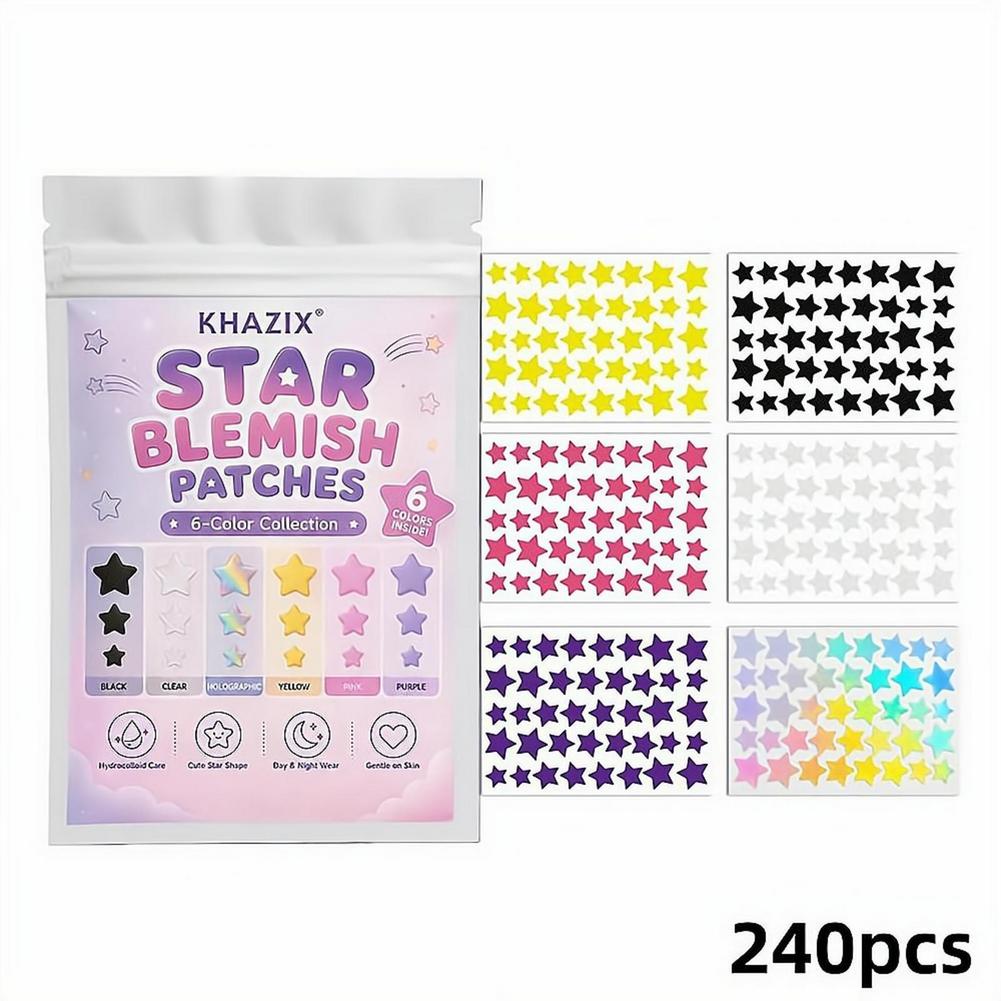 Skincare Gentle - Patchs anti-boutons étoiles sept couleurs pour