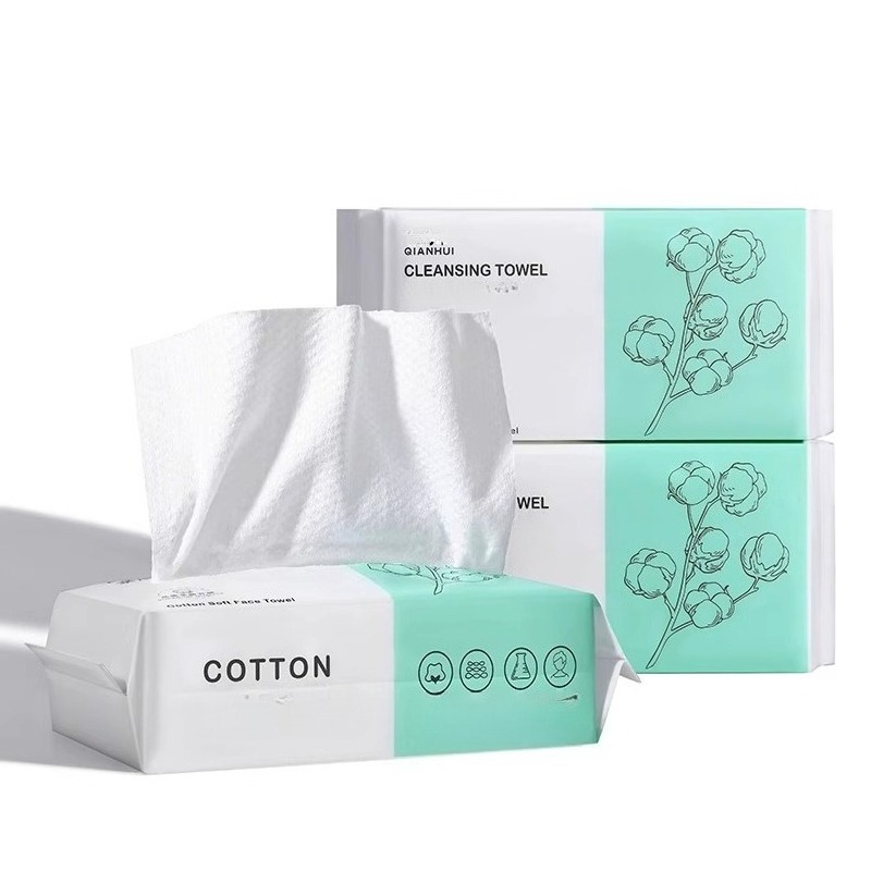 Skincare Gentle - Serviette jetable en coton pur épaissi,