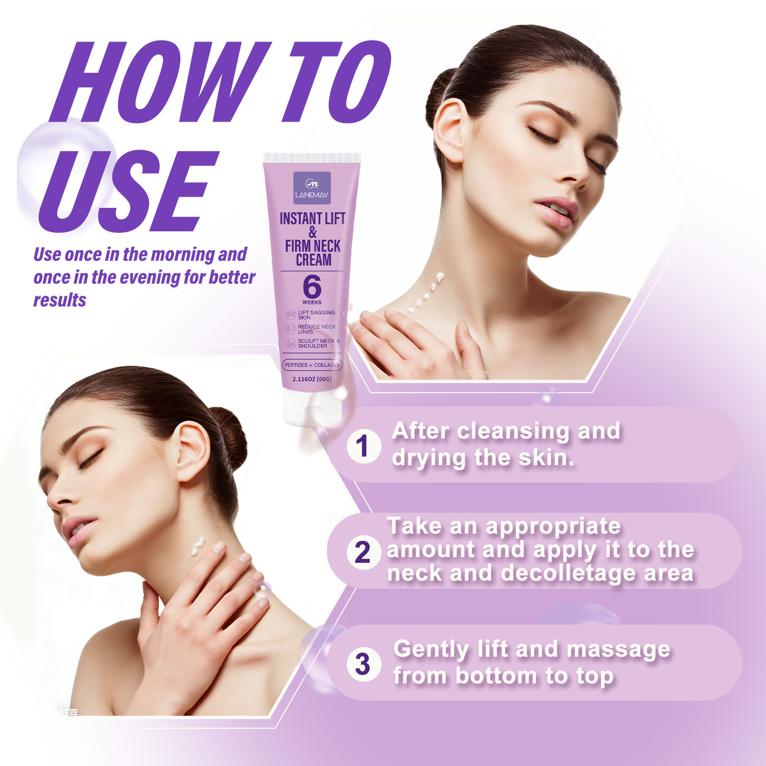 Crème raffermissante instantan - Peptide Neck Cream avis et prix